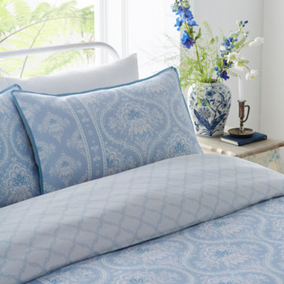 Alexia Blue 200 Thread Count Pure Cotton Duvet Cover Set