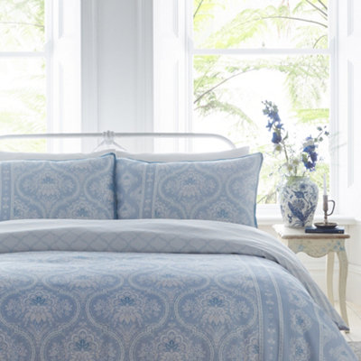 Alexia Blue 200 Thread Count Pure Cotton Duvet Cover Set