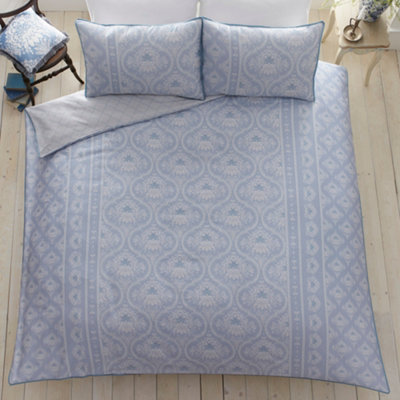 Alexia Blue 200 Thread Count Pure Cotton Duvet Cover Set