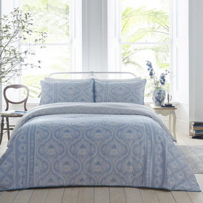 Alexia Blue 200 Thread Count Pure Cotton Duvet Cover Set