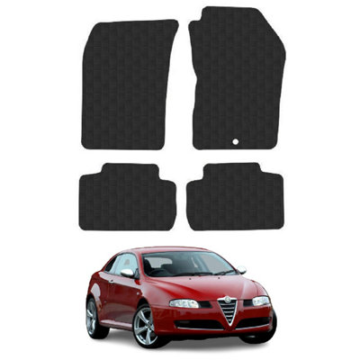 Alfa Romeo GT 2004-2010 Car Floor Mats Tailored Fit Rubber Heavy-Duty Set Black