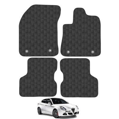 Alfa Romeo Guilietta Auto 2016-Onwards Car Floor Mats Rubber Tailored Fit Set