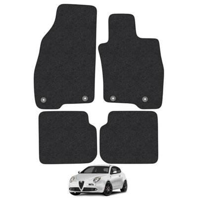 Alfa Romeo Mito 2008-2018 Car Floor Mats Carpet Tailored Fit 4pcs Set Anti-Slip