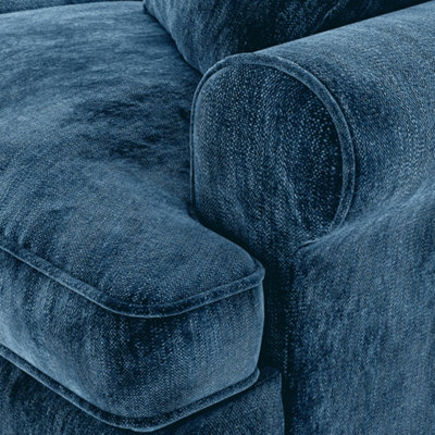 Alfie Navy Blue Large 2x2 Corner Sofa for Living Room - Fully