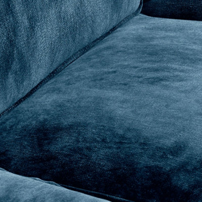 Alfie Navy Blue Large 2x2 Corner Sofa for Living Room - Fully