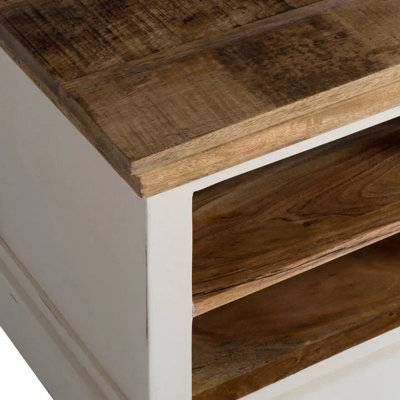 Alfie Shoe Rack - Mango Wood - L45 x W110 x H50 cm