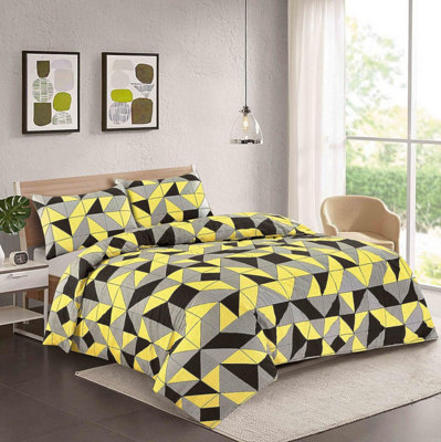 Alfie Squares Triangle Geometric Multi Colour Reversible Printed Easy ...
