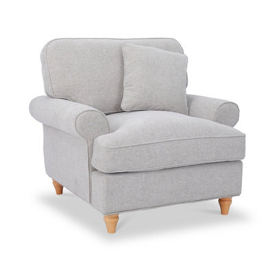 Alfie Woven Natural Armchair for Living Room - Fully Assembled By Roseland Furniture