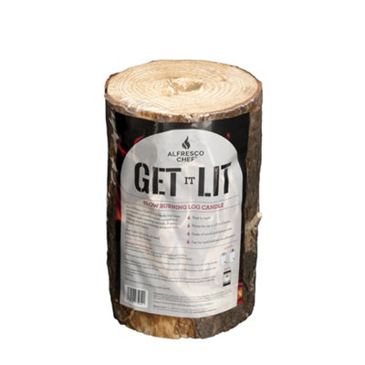 Alfresco Chef Get it Lit' Wood Log Candle - Burn Time 1-2 Hours Price Comparisons | Compare The Build