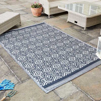 Alfresco Outdoor Garden Rug - Onyx Delphi 210cm