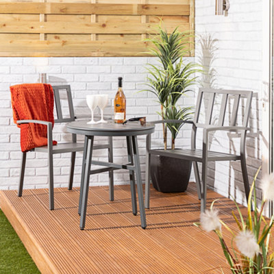 Alfresia Aluminium Garden Bistro Set with Round Table