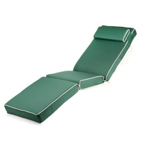 Alfresia Green Sun Lounger Chair Garden Cushion