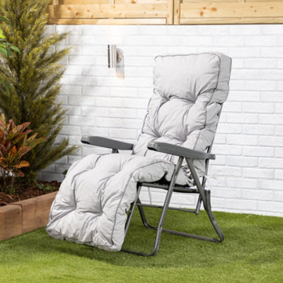 Alfresia Grey Classic Relaxer Garden Cushion