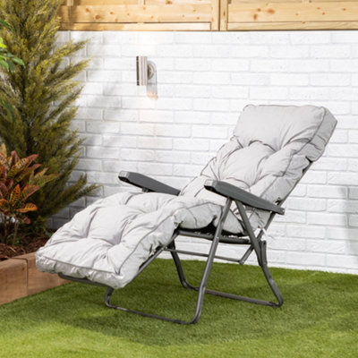 Alfresia Grey Classic Relaxer Garden Cushion