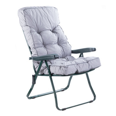 Alfresia Grey Classic Replacement Polyester Recliner Garden Cushion