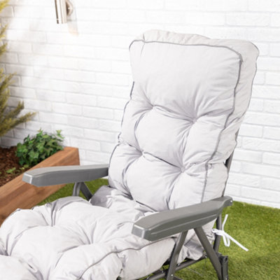 Alfresia Grey Classic Sun Lounger Cushion