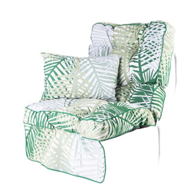 Alfresia Turin Reclining Swing Seat Charcoal Frame Classic Bamboo Leaf Cushions DIY at B Q