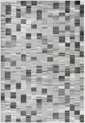 ALIA Scandi Modern Black Area Rug 200 x 275 cm
