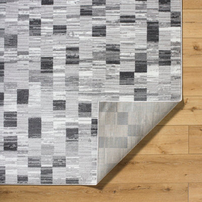 ALIA Scandi Modern Black Area Rug 200 x 275 cm
