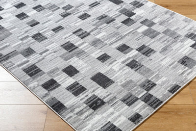 ALIA Scandi Modern Black Area Rug 200 x 275 cm
