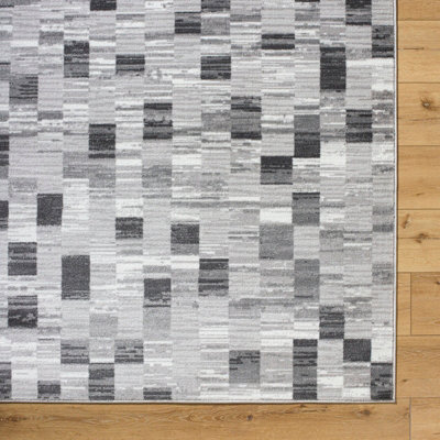 ALIA Scandi Modern Black Area Rug 200 x 275 cm