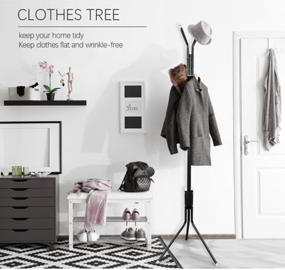 Alivio 12 Hook Free Standing Coat Tree Stand