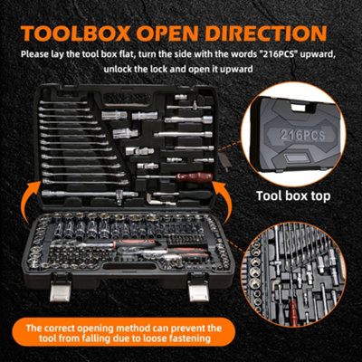 Alivio 216 Piece Universal Tool Set 1/4