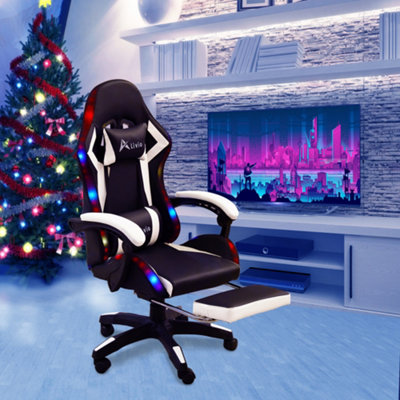 Clearance!Gaming Chair With Footrest, Ergonomic Computer Chair With
