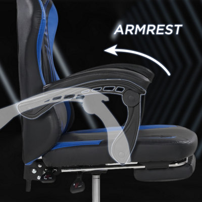 Alivio 360 Swivel Gaming Chair with Footrest Lumbar Support Back ...
