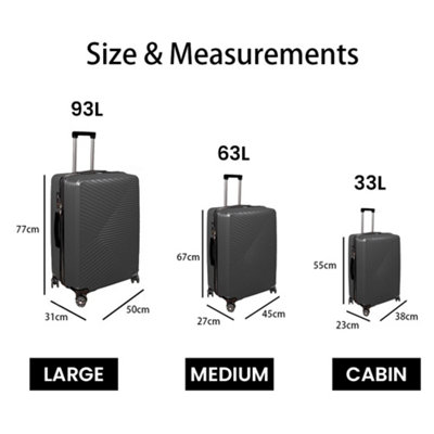 Alivio 3pc Travel Suitcase Set - 3