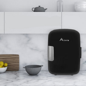 Alivio 4L Portable Mini Fridge - Compact & Efficient Cooling Solution for Home, Office & On-the-Go - Black