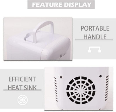 Alivio 4L Portable Mini Fridge for Bedroom Drinks Tabletop Worktop - White - 7