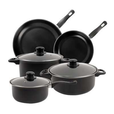 Alivio 5-Piece Non-Stick Pot Set, Versatile Cookware 3 Saucepans with ...