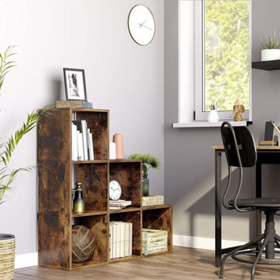 Alivio 6 Cube Wooden Display Rack with Fixed Shelves for Home Decor ...