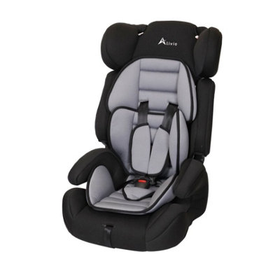 Alivio Adjustable Car Seat for Toddlers & Children, Padded & Comfortable Infant Kids Cart Seat 0-12 Years