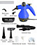 Alivio  Blue Handheld Universal Steam Cleaner With Attachments