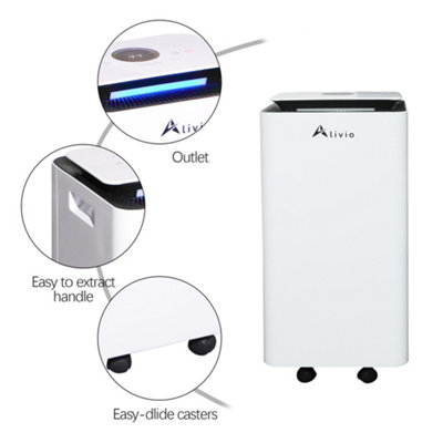 Alivio Dehumidifier for Home 10L, Drying Clothes with Auto-Off & 3 Speed Settings