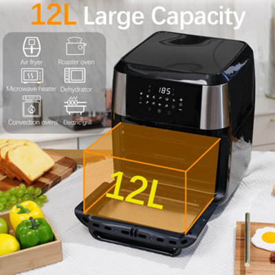 Alivio Digital Display 12L Air Fryer Oven 1800W with 12 Preset Programs for Large Family Parties