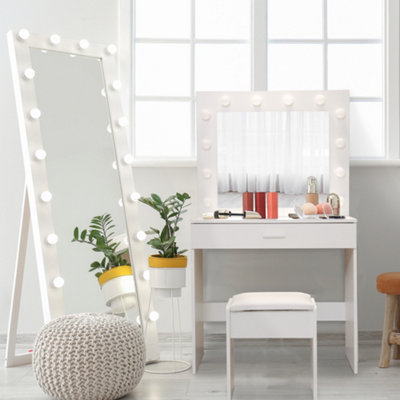 Hollywood vanity table with lights sales