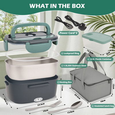 2 Lunch Boxes électriques Pliables 0,8 L – Rosenstein & Söhne – Neuves