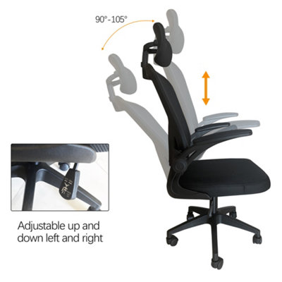 Alivio Ergonomic High Back Office Chair With Headrest Lumbar Support Flip UP Armrest