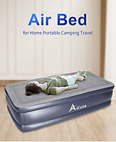 Alivio Fast Inflating Single Air Bed with Built in Electric Pump