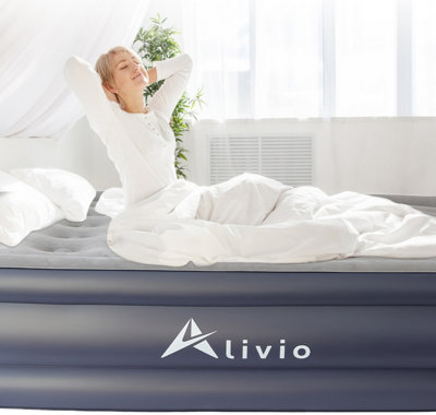 Alivio Fast Inflating Single Air Bed with Built in Electric Pump