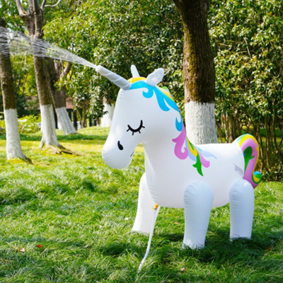 Alivio Inflatable Unicorn Sprinkler Water Toys for Summer Yard and Outdoor Play Kids