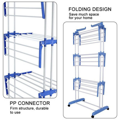 Alivio Large 3 Tier Folding Airer Dryer Rack for Indoor/Outdoor Use