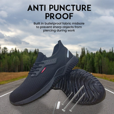 Alivio Lightweight Safety Shoes Breathable Toe Cap, Non-Slip