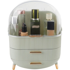 Alivio Multi-Function Makeup Case Dustproof Waterproof Cosmetics Storage Box, Bedroom Dressing Makeup Organiser - Mint Green