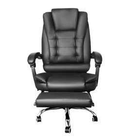 Alivio Office Massage Chair 360 Degree Swivel Recliner Chair, Footrest Adjustable Lumbar 8-Point Vibrating Massage Chair - Black