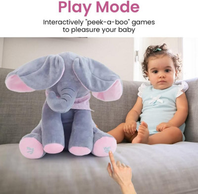 Talking elephant plush toy with music online