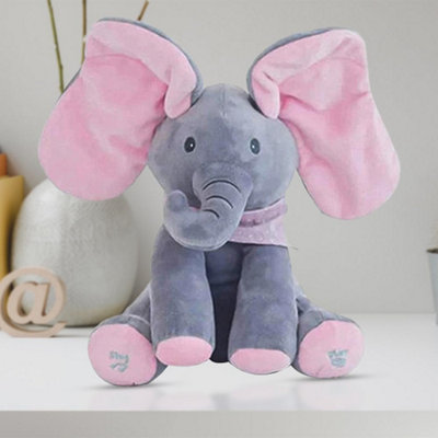 Alivio Peek A Boo Elephant Singing Musical Baby Plush Toy Stuffed Doll